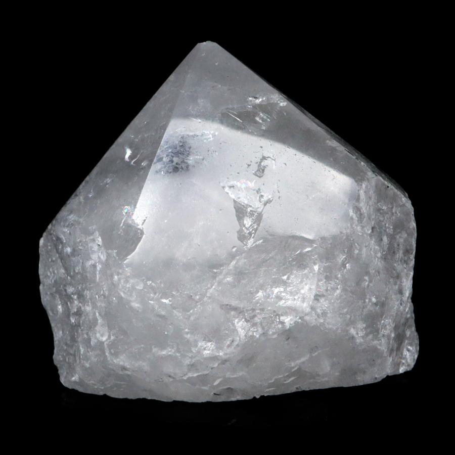 GOLD STONE 水晶 ポイント 底切り ロッククリスタル 原石 304g 