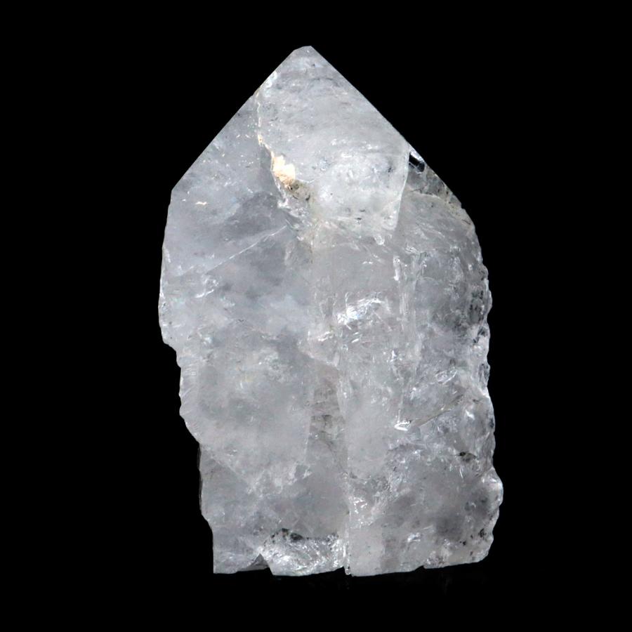 GOLD STONE 水晶 ポイント 底切り ロッククリスタル 原石 193g 