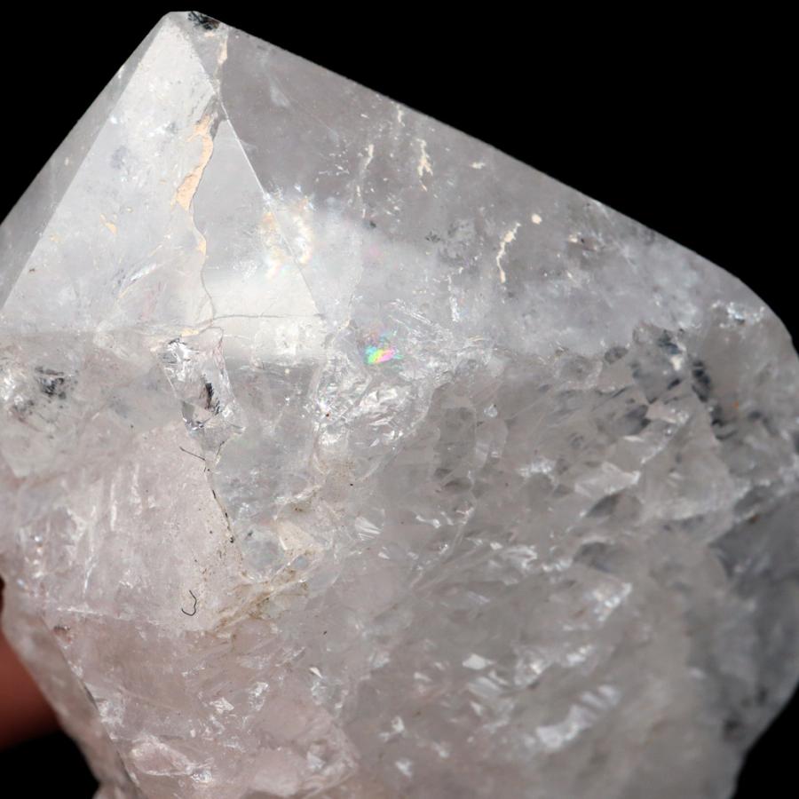 GOLD STONE 水晶 ポイント 底切り ロッククリスタル 原石 193g 