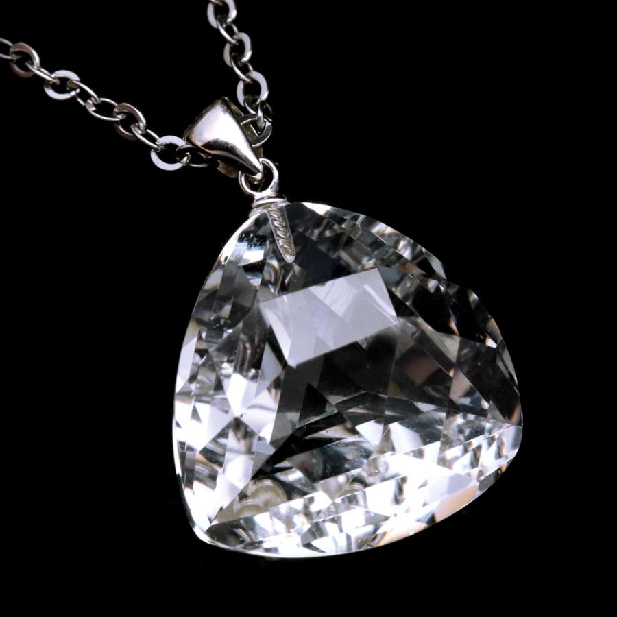 水晶 ペンダント 宝石質 AAA ネックレス トライアングルカット 水晶 ペンダント 宝石質 AAA ネックレス トライアングルカット