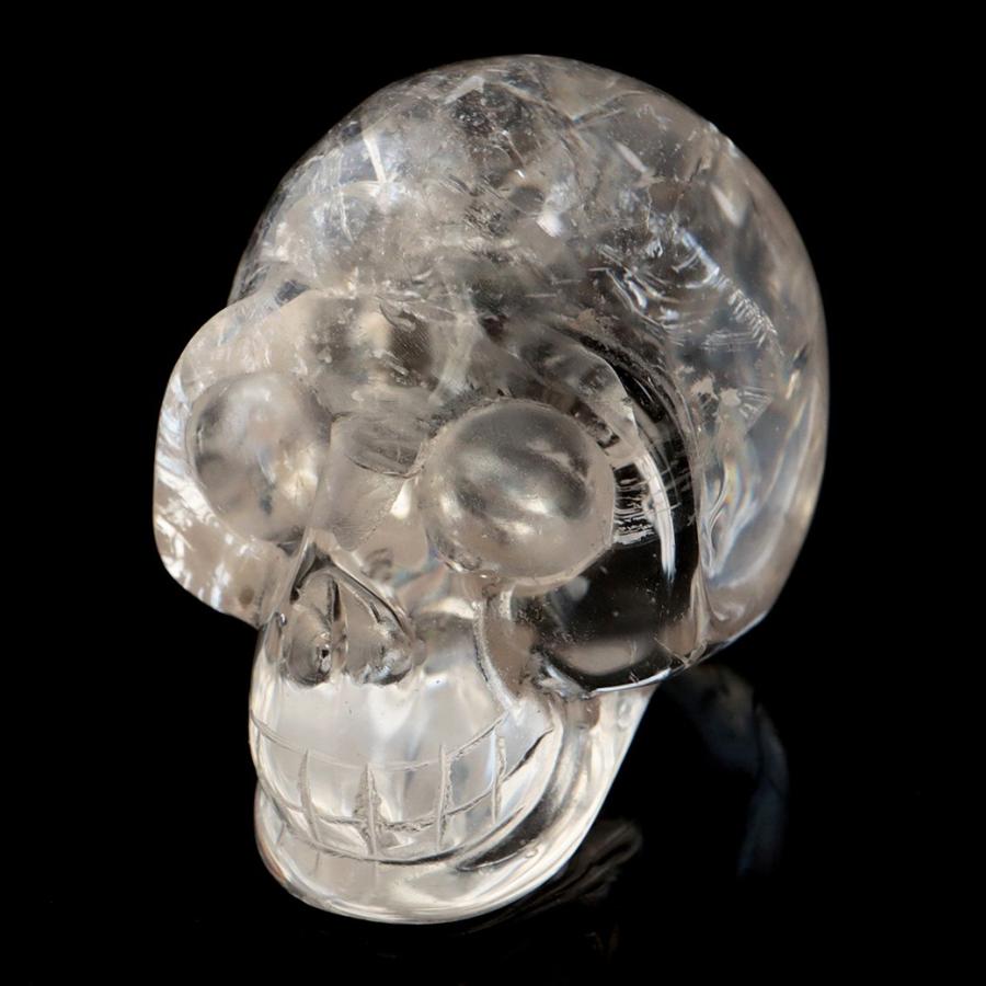 高品質✨水晶スカル　虹入り　骸骨　置物 GOLD STONE クリスタル スカル 天然水晶 虹入り 骸骨 置物
