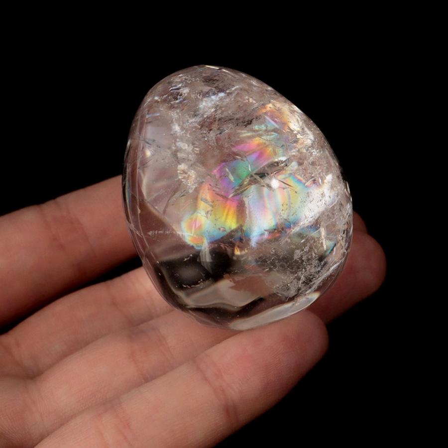 高品質✨水晶スカル　虹入り　骸骨　置物 GOLD STONE クリスタル スカル 天然水晶 虹入り 骸骨 置物