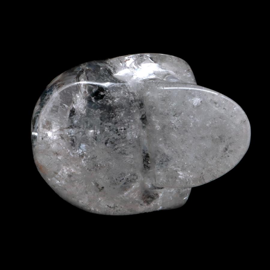 GOLD STONE クリスタル スカル 天然水晶 虹入り 骸骨 置物 アイリス