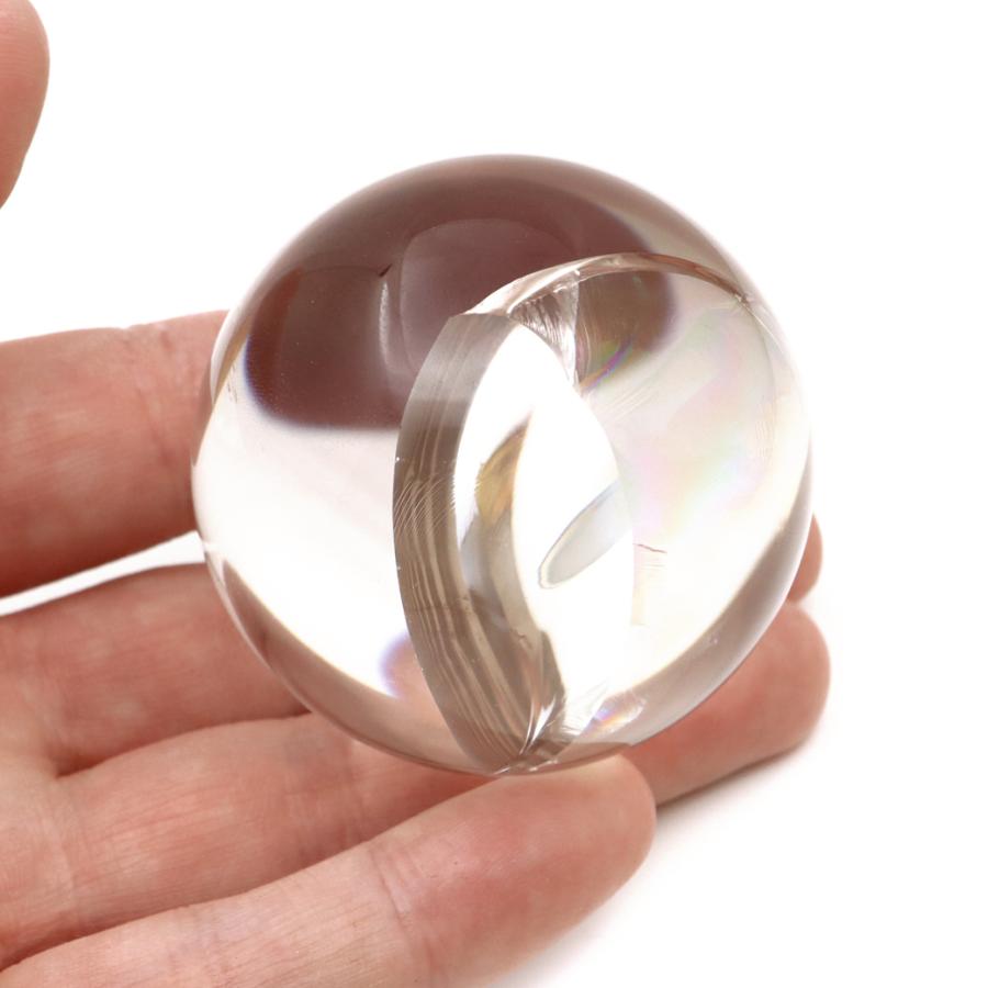 GOLD STONE アイリスクォーツ 丸玉 水晶 虹入り AAA 天然 直径約50mm 