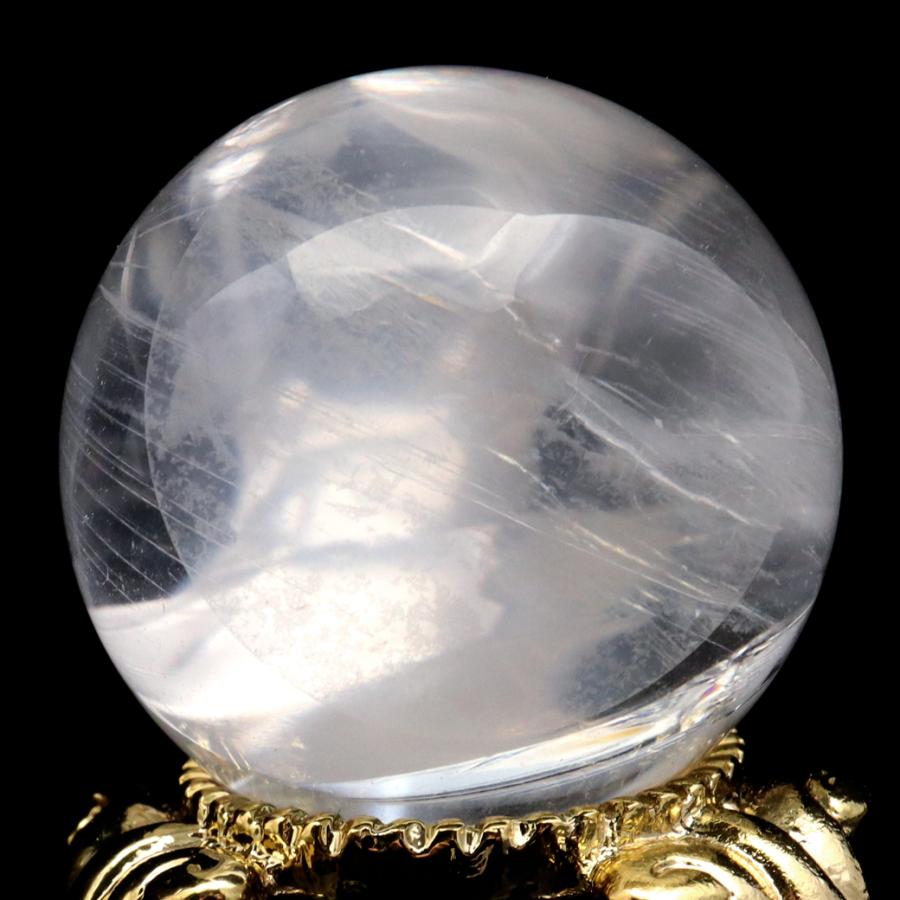 GOLD STONE アイリスクォーツ 丸玉 水晶 虹入り AA 天然 直径約28mm