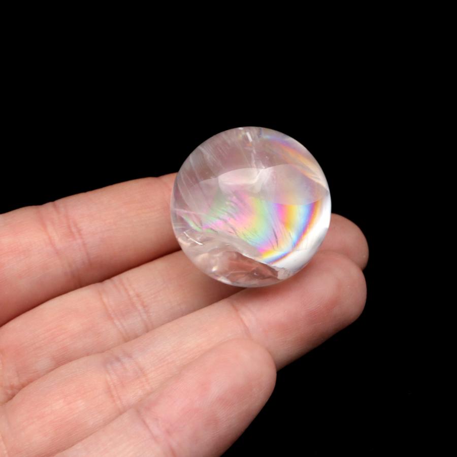 天然石 AAA級 アイリス水晶 七星陣 本水晶台座付き レインボー水晶 高