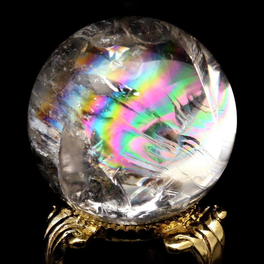 クラッククォーツ ◇ 虹入り 天然石 パワーストーン クリスタル 329g 大粒 クラッククォーツ ◇ 虹入り 天然石 パワーストーン クリスタル