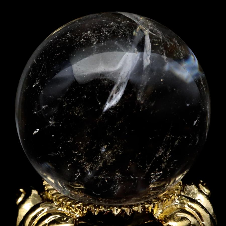 GOLD STONE アイリスクォーツ 丸玉 水晶 虹入り AA 天然 直径約28mm