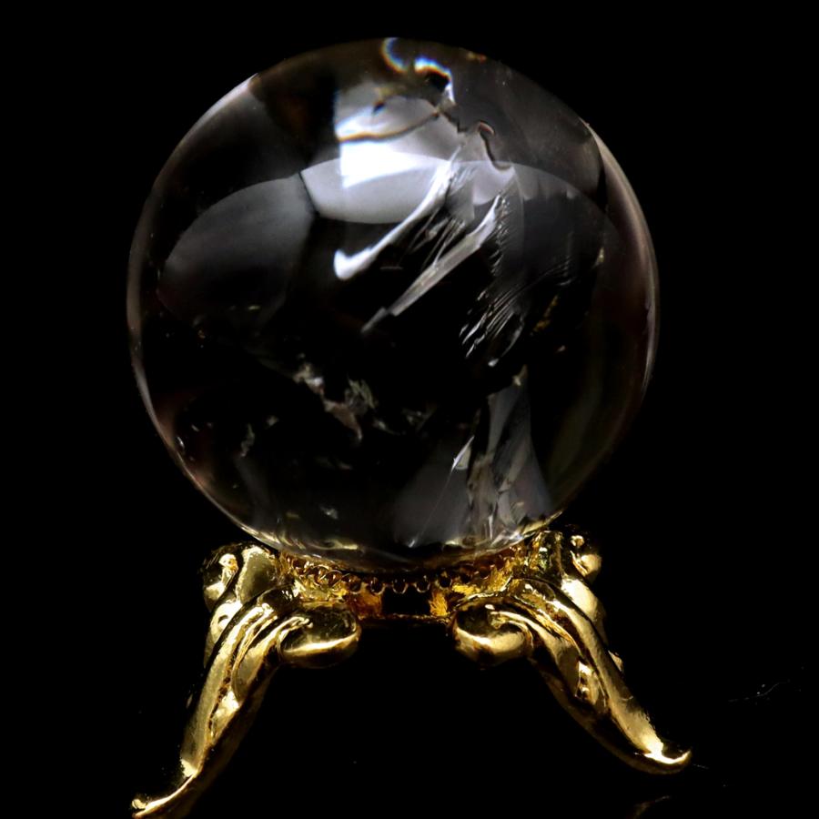GOLD STONE アイリスクォーツ 丸玉 水晶 虹入り AA 天然 直径約24mm