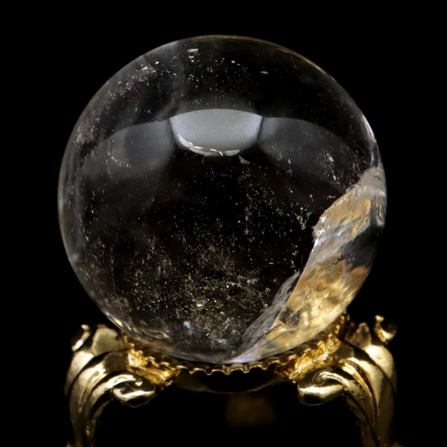 GOLD STONE アイリスクォーツ 丸玉 水晶 虹入り AA 天然 直径約29mm