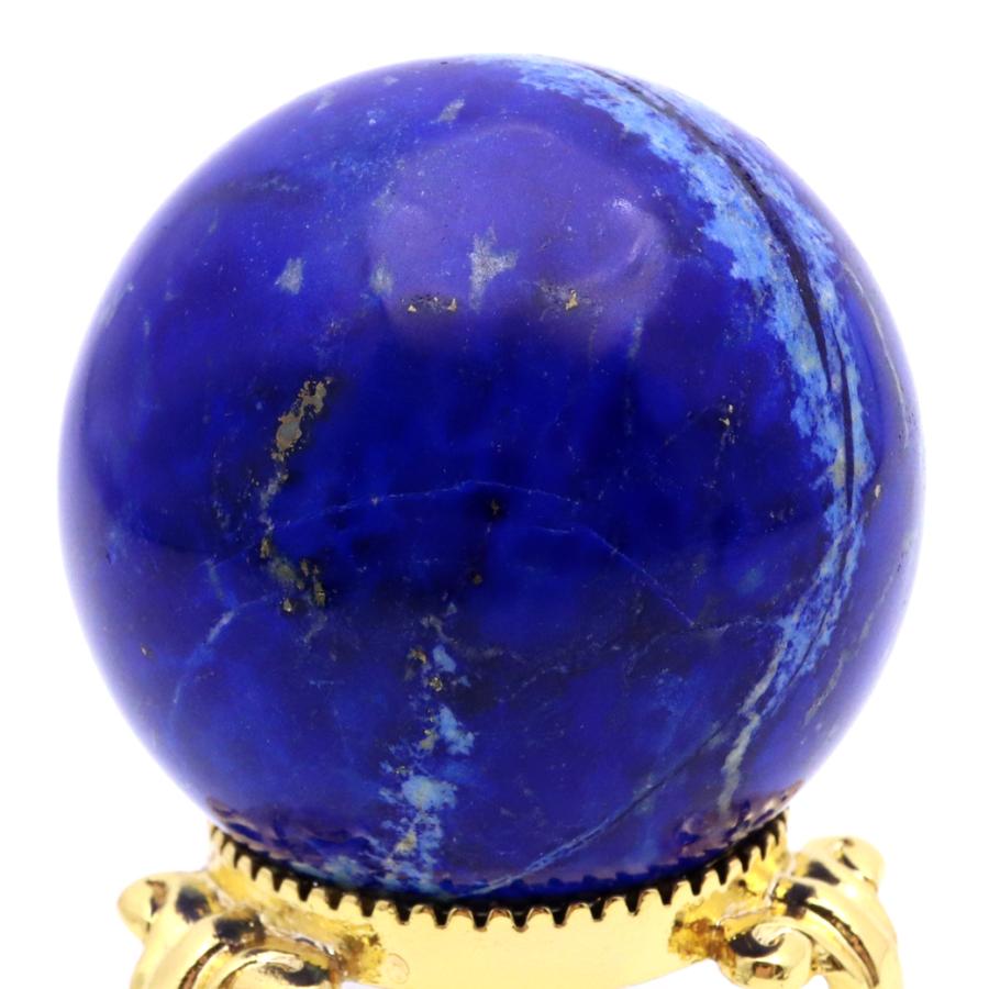 専用購入AAA級天然ラピスラズリ丸玉B89O1/200O01C GOLD STONE ラピスラズリ 丸玉 直径約42mm AAA 台付き アフガニスタン
