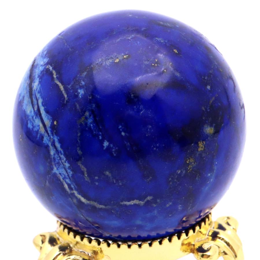 専用購入AAA級天然ラピスラズリ丸玉B89O1/200O01C GOLD STONE ラピスラズリ 丸玉 直径約42mm AAA 台付き アフガニスタン