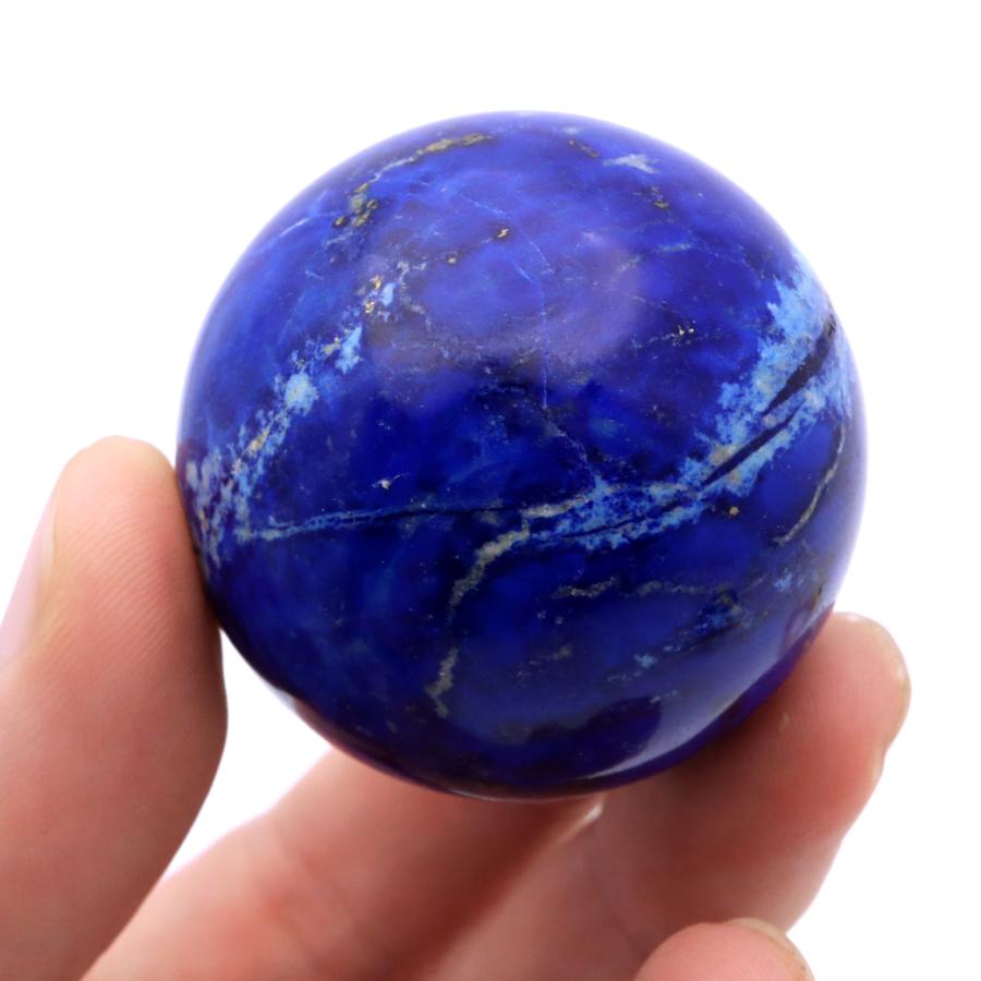 GOLD STONE ラピスラズリ 丸玉 直径約42mm AAA 台付き アフガニスタン