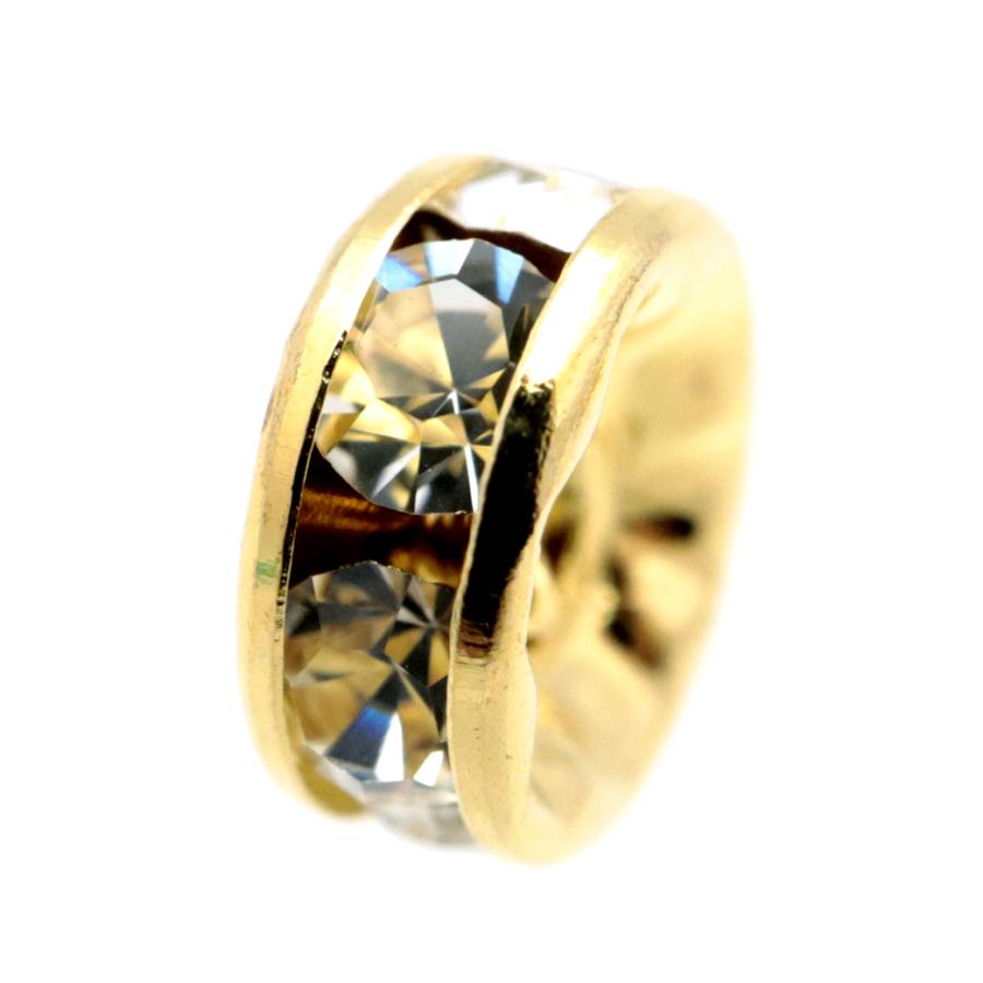 GOLD STONE ロンデル 6mm 日本製 10個入り 国産 チェコガラス