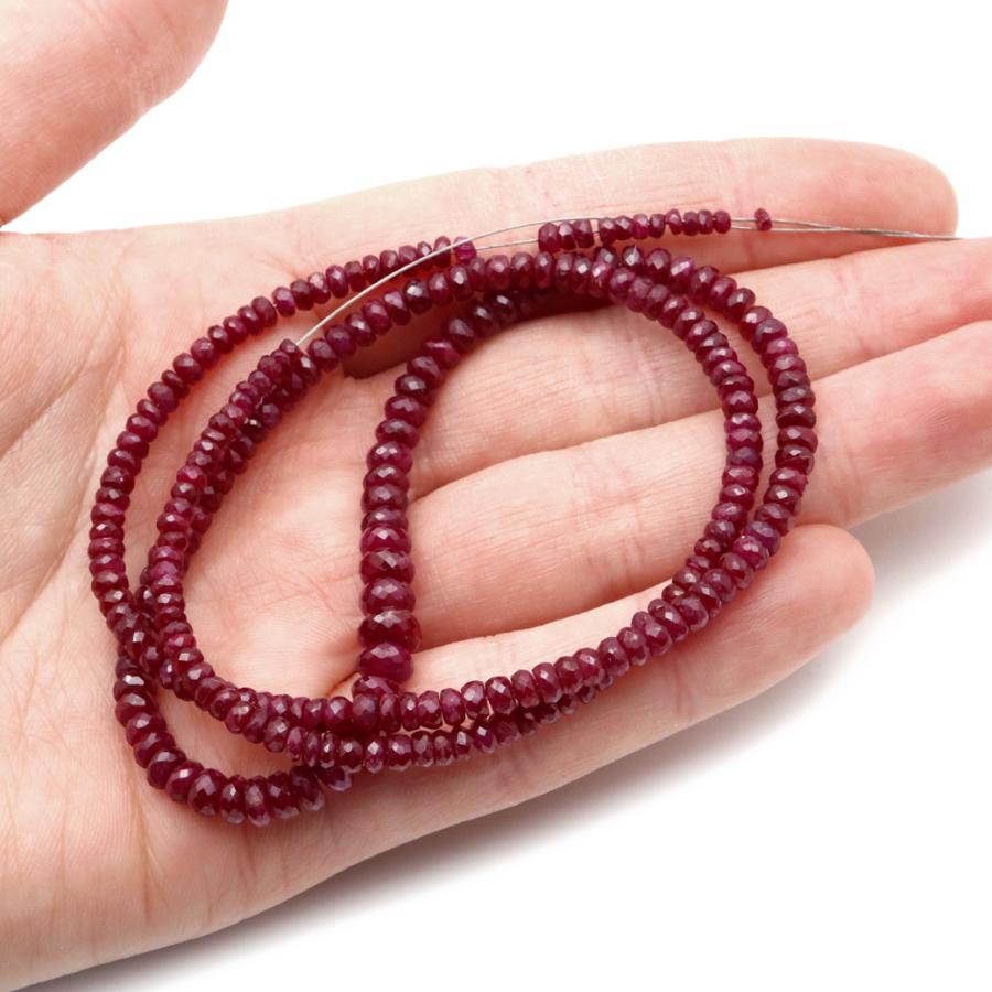 ルビー AAA 一連 約40cm ビーズ グラデーション 天然石 7月 誕生石 パワーストーン 紅玉 2025 プレゼント お返し 爆買 クリスマス | GOLD STONE | 05