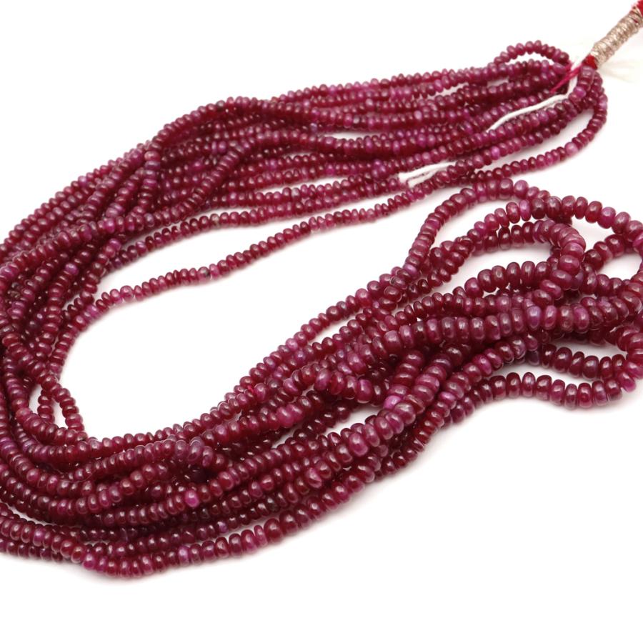 ルビー 一連 約40cm ビーズ グラデーション 天然石 7月 誕生石 パワーストーン 紅玉 2025 プレゼント お返し 爆買 クリスマス | GOLD STONE | 01