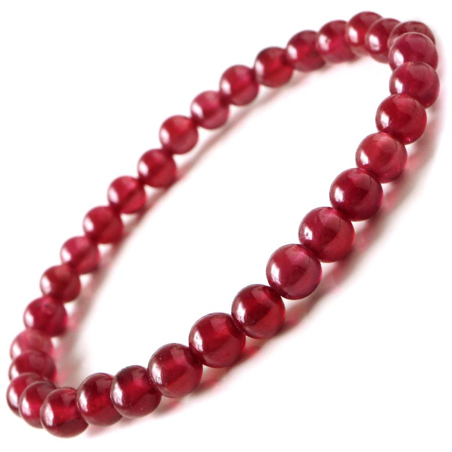 ルビー ブレスレット 6mm AAA 天然石 1点物 7月 誕生石 Ruby