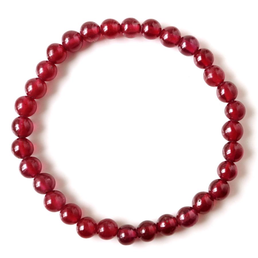 ルビー ブレスレット 6mm AAA 天然石 1点物 7月 誕生石 Ruby