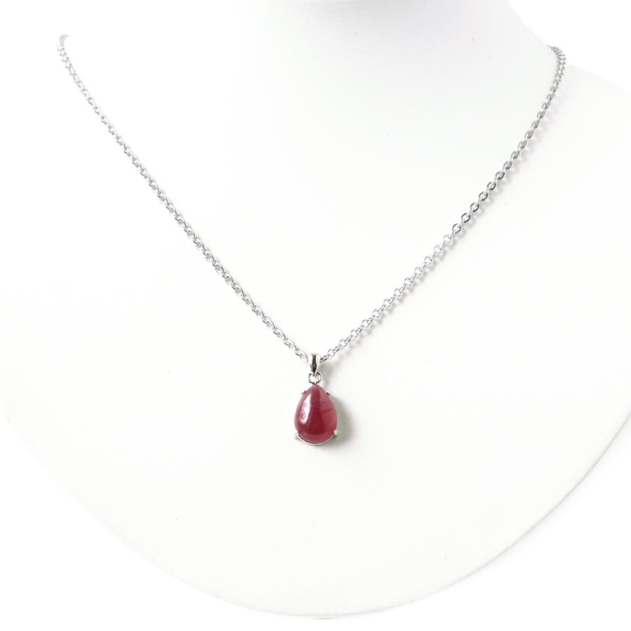 ルビー ペンダント 宝石質 SILVER925 しずく ドロップ ミャンマー産 天然石 1点物 Ruby 7月 誕生石 贈り物 プレゼント 爆買 母の日 | GOLD STONE | 04