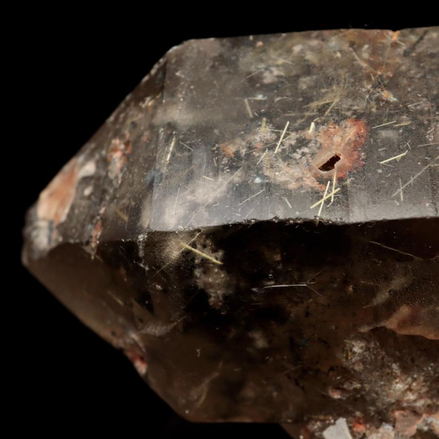 GOLD STONE スモーキー ルチルクォーツ 原石 360g ブラジル産 1点もの