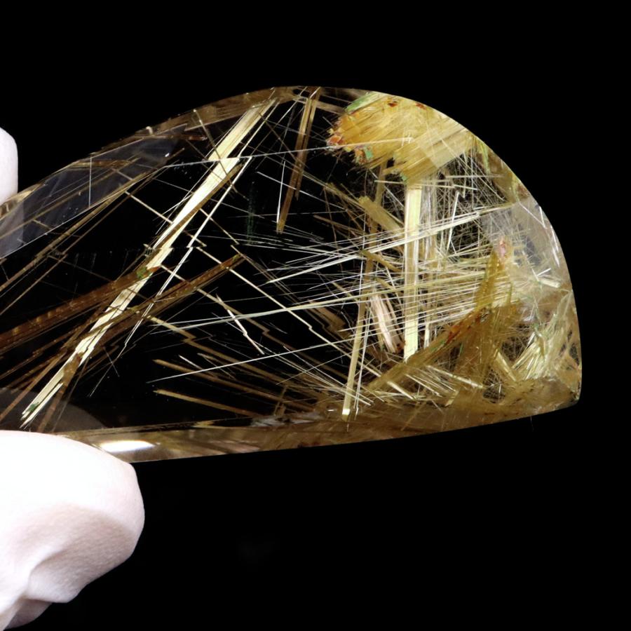 GOLD STONE ゴールド ルチルクォーツ ルース 裸石 18.9g AAAAAA 金針