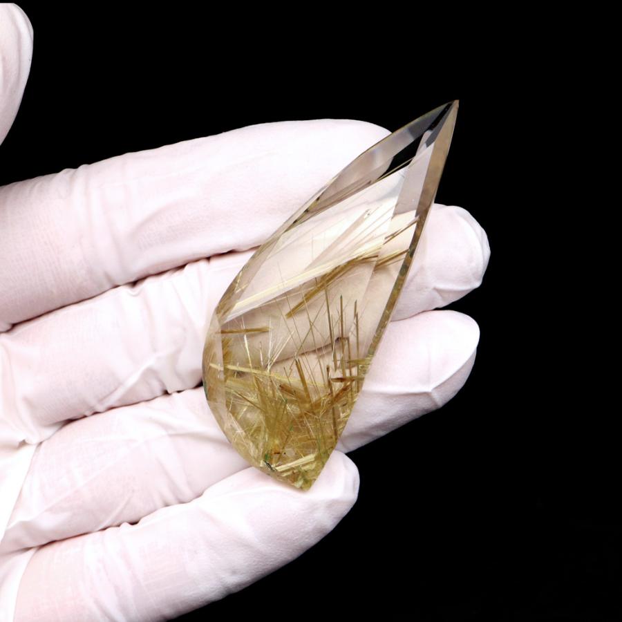 GOLD STONE ゴールド ルチルクォーツ ルース 裸石 18.9g AAAAAA 金針