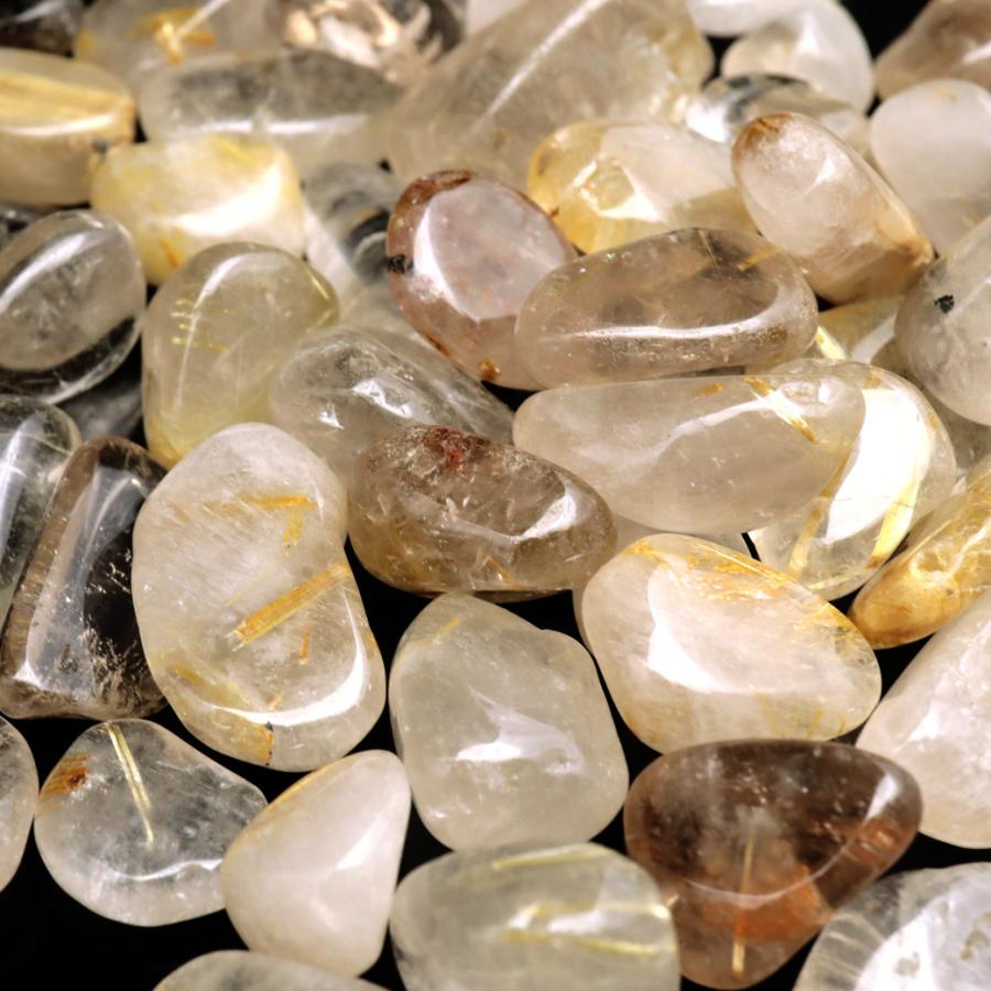 GOLD STONE ゴールドルチル 針水晶 高品質 さざれ石 本物 100g サイズ