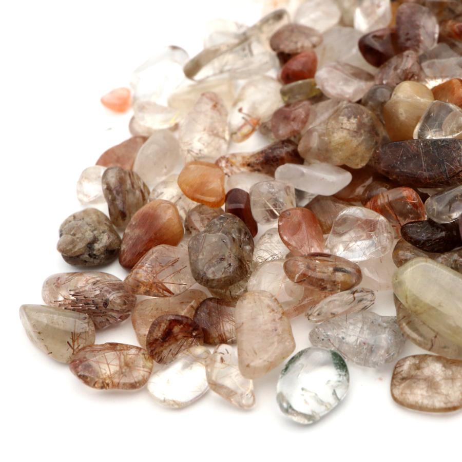 GOLD STONE ブロンズカラー ルチル さざれ石 本物 100g 褐色針