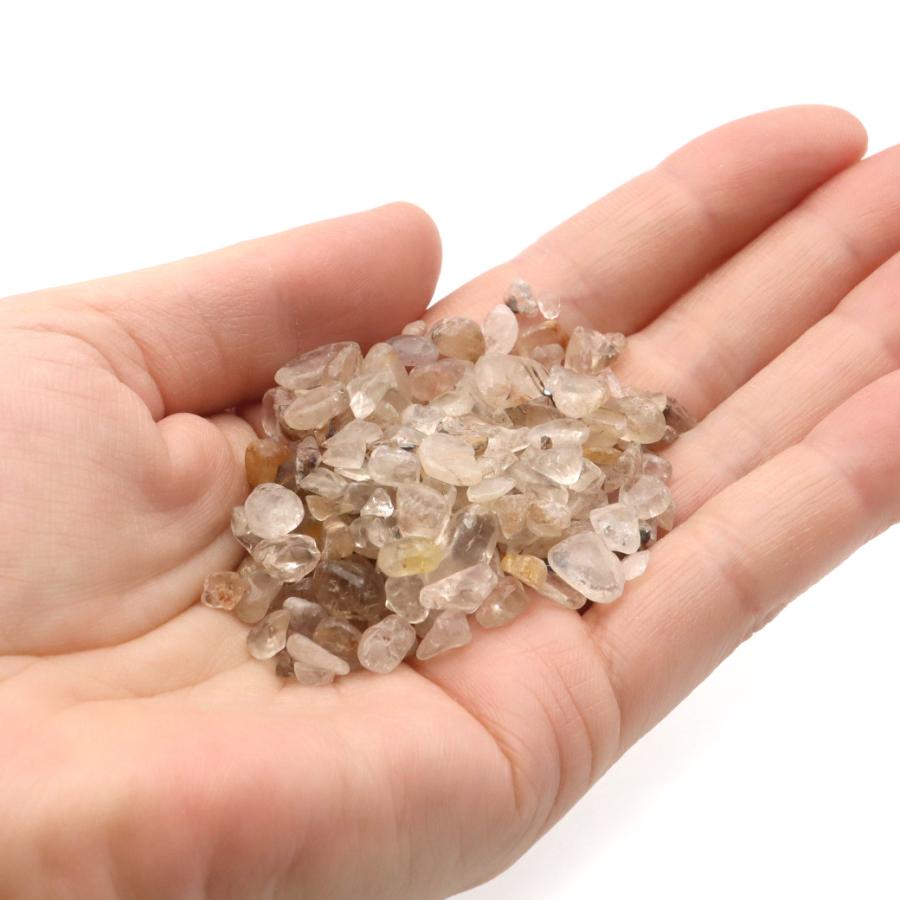 GOLD STONE ブロンズカラー ルチル さざれ石 本物 100g 褐色針水晶