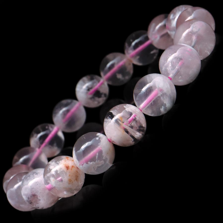 GOLD STONE セリサイト イン ローズクォーツ ブレスレット 11.5mm