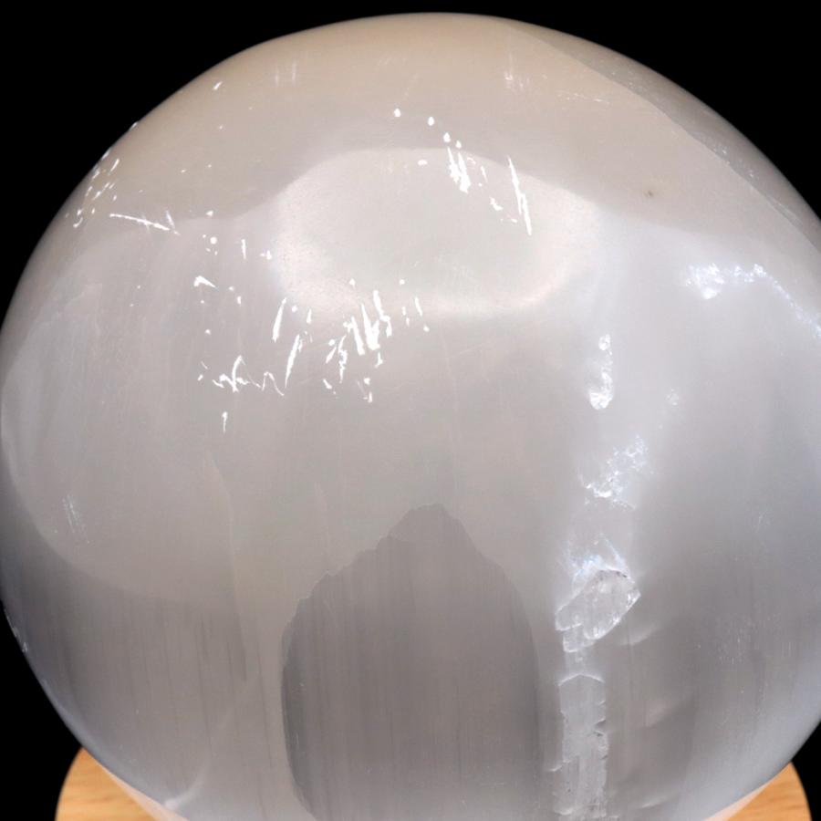 セレナイト 丸玉 LEDライト 台座付き 大玉 直径約10cm モロッコ セレナイト 丸玉 LEDライト 台座付き 大玉 直径約10cm モロッコ