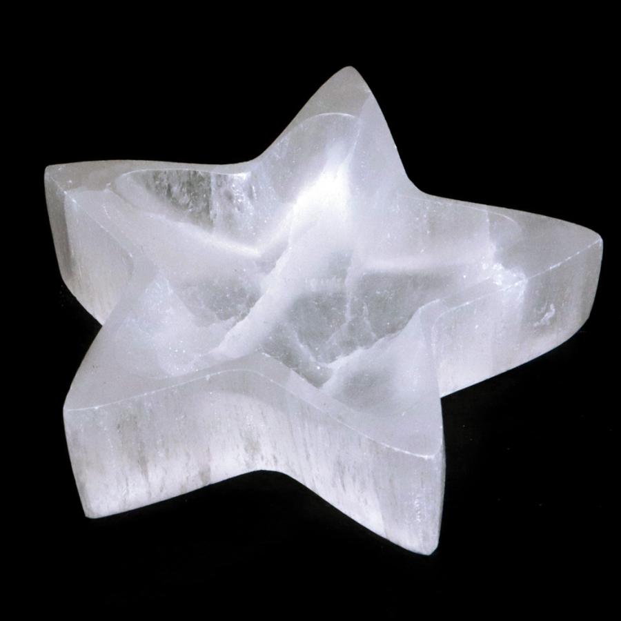 セレナイト スター 小皿 置き物 受け皿 浄化用 モロッコ産 星 五 セレナイト スター 小皿 置き物 受け皿 浄化用 モロッコ産 星 五