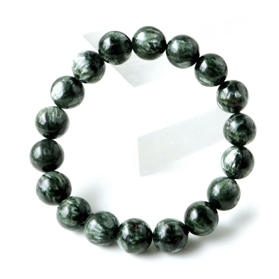 セラフィナイト ブレスレット 11.5mm 斜緑泥石 ロシア産 高品質 天然石  