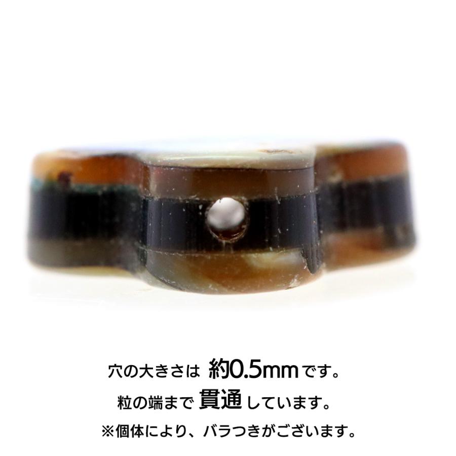 パウアシェル ビーズ 1連 1本売り クローバー 8mm 約50粒 アバロンシェル 貝 アワビ 孔雀貝 制作 ハンドメイド 手作り 手芸 DIY 爆買 母の日 | GOLD STONE | 05