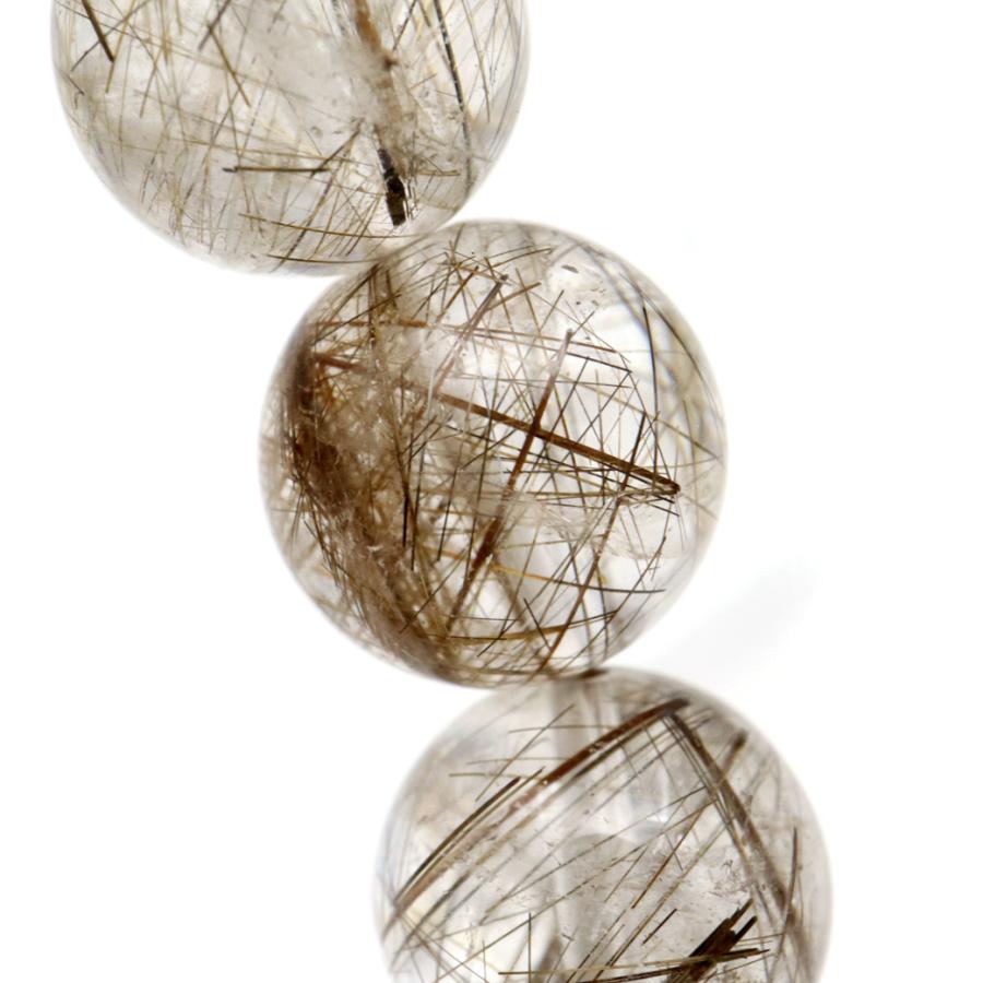 GOLD STONE シルバー ルチルクォーツ ブレスレット 11.5mm 針が