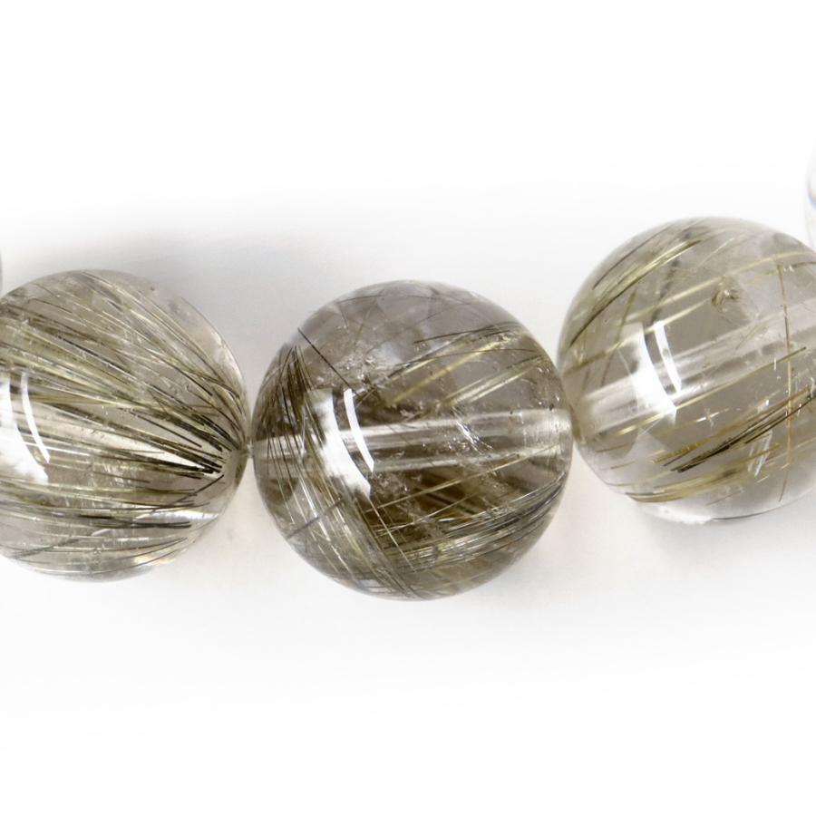 GOLD STONE シルバー ルチルクォーツ ブレスレット 12mm AAA
