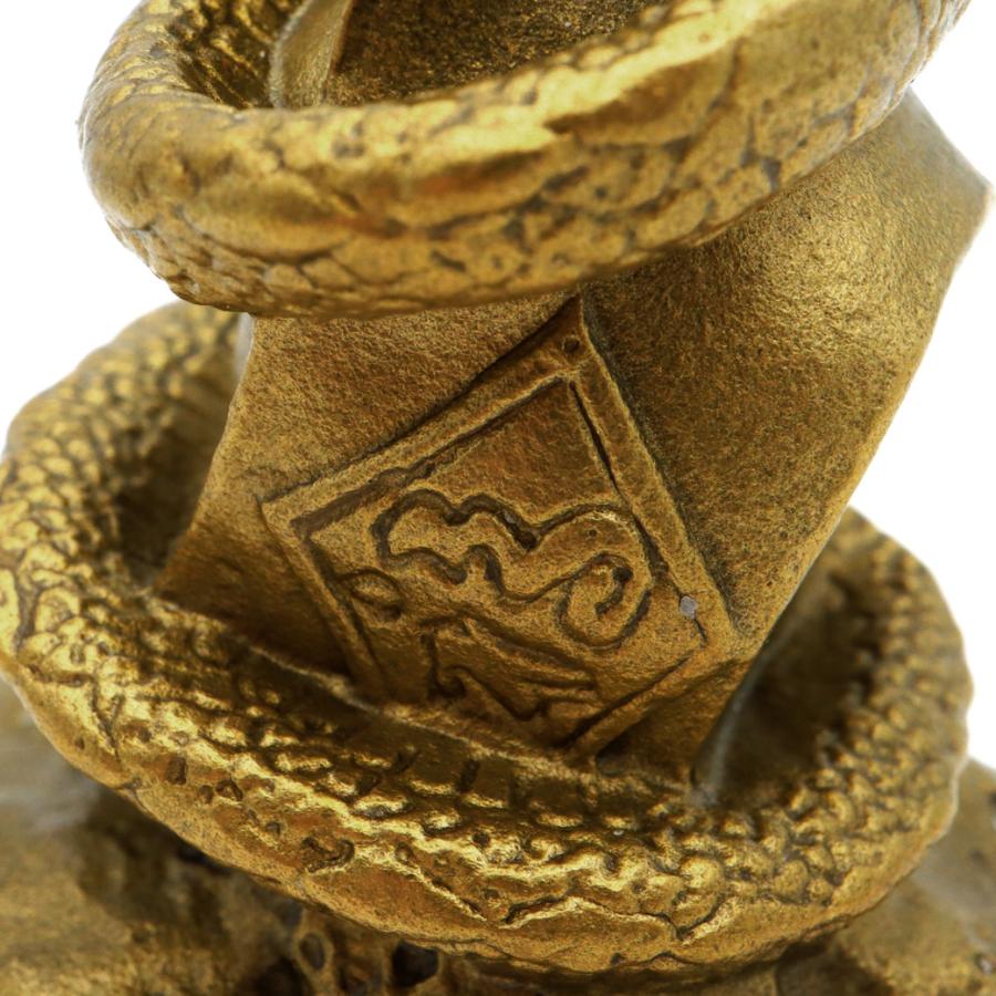 GOLD STONE 蛇 2025年 干支 巳 置き物 銅製 Mサイズ 正月 新年 縁起物 彫り物 開運 元宝 財運 商売繁盛 風水グッズ ...