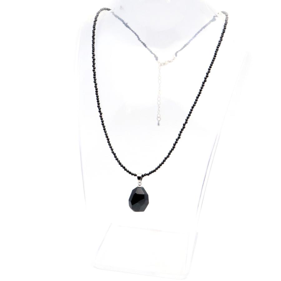 GOLD STONE ブラックスピネル ネックレス メンズ レディース 長さ約