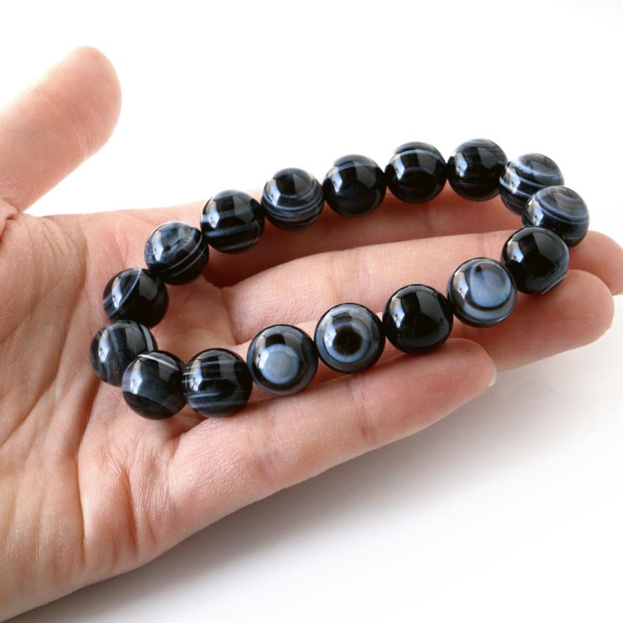 GOLD STONE ブレスレット メンズ レディース 天眼石 AAA 高品質 12mm