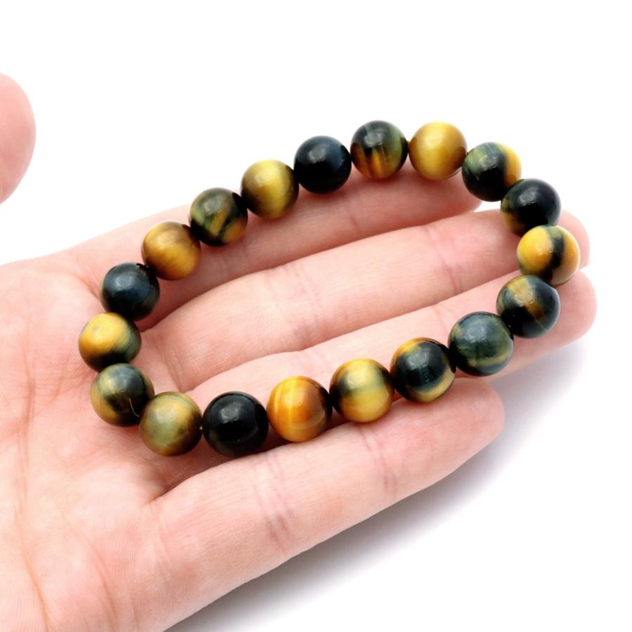GOLD STONE ゴールデンブルー タイガーアイ ブレスレット 10mm