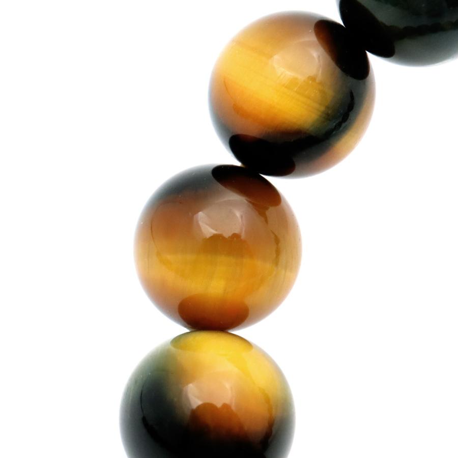 ③12mm ゴールデンブルータイガーアイ　内周16cm ブレスレット GOLD STONE ゴールデンブルー タイガーアイ ブレスレット 12mm