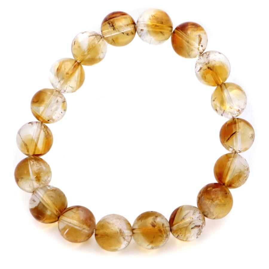 アイリスクォーツシトリン 虹入り kh0057 シトリン アイリスクォーツ ブレスレット 11mm 黄水晶 虹入り