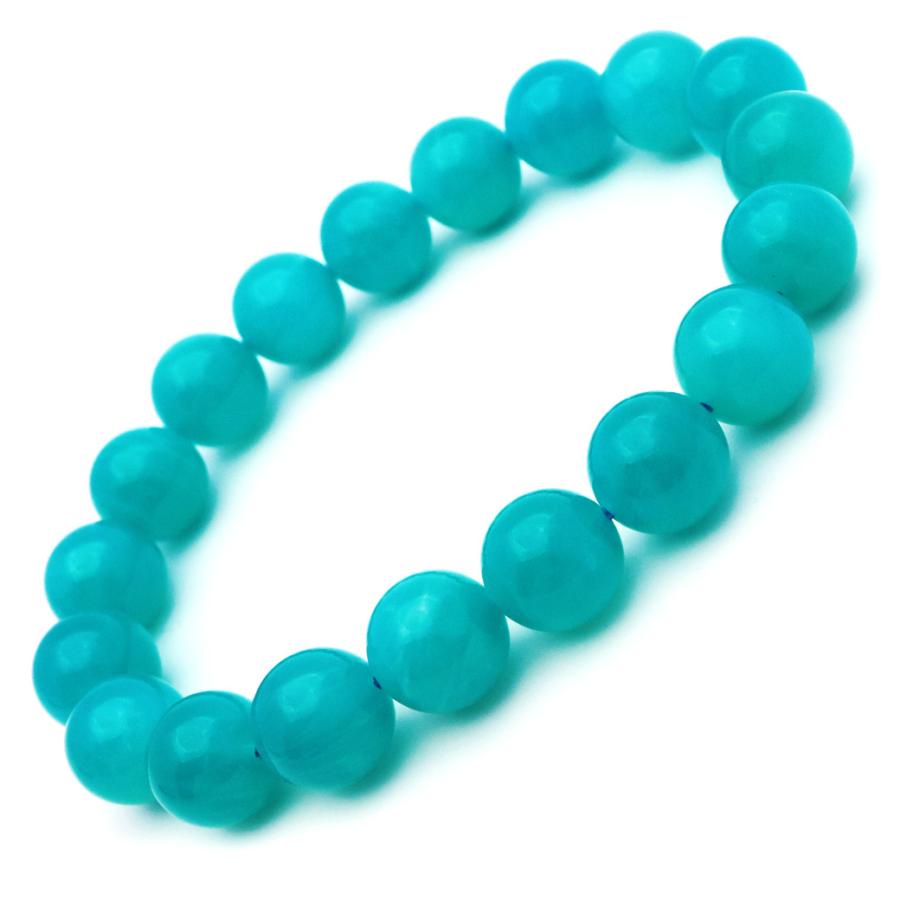 アマゾナイト ブレスレット 10mm ブラジル産 天然石 1点もの 天河石 てんがせき パワーストーンAmazonite 爆買 父の日の画像