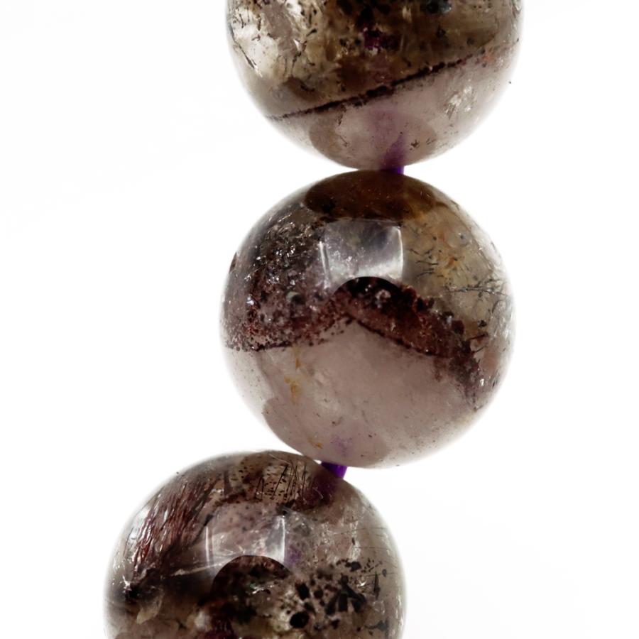 GOLD STONE ブラック スーパーセブン ブレスレット 10.5mm 天然石 1点