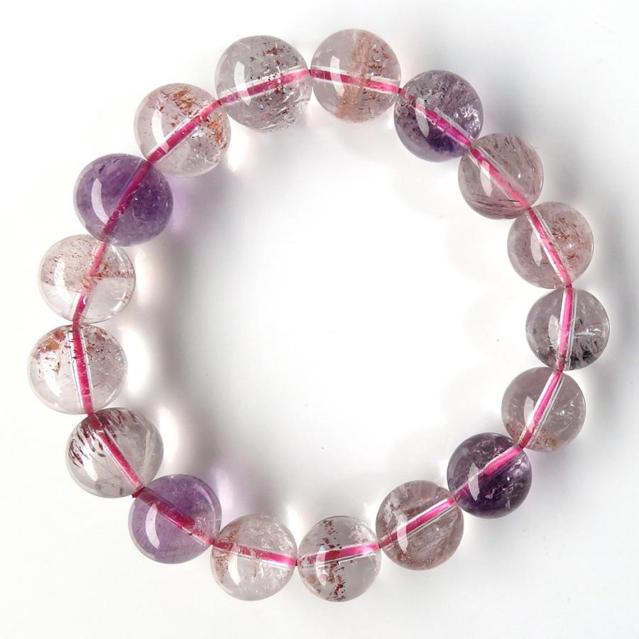 商品情報 ゆうパックでの配送になります サイズ直径12mm 0 5mm 内周175mm 5mm 45g スーパーセブン セイクリッドセブン は 水晶の中に複数の鉱物が内包された石です 内包された鉱物同士のエネルギーは相乗効果的に働き 原石の