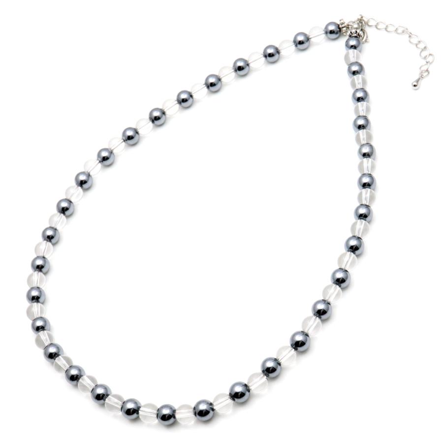 テラヘルツ鉱石 本物 水晶 ネックレス メンズ レディース 6mm 効果  