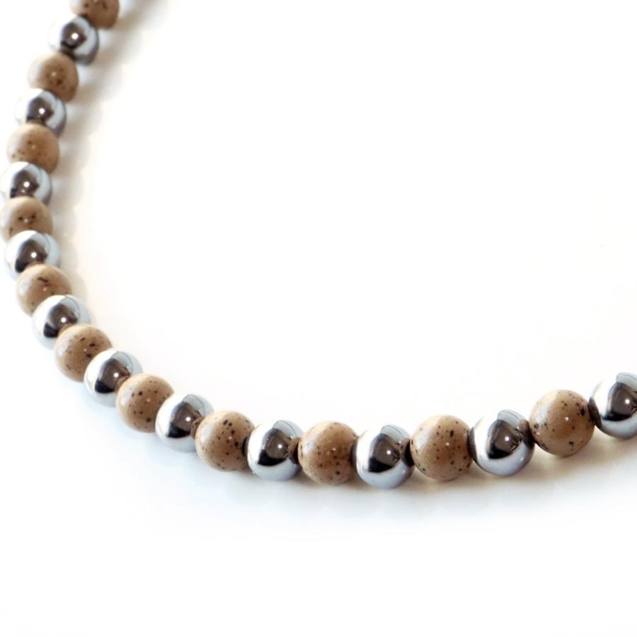 GOLD STONE テラヘルツ鉱石 橙色 北投石 ネックレス メンズ レディース