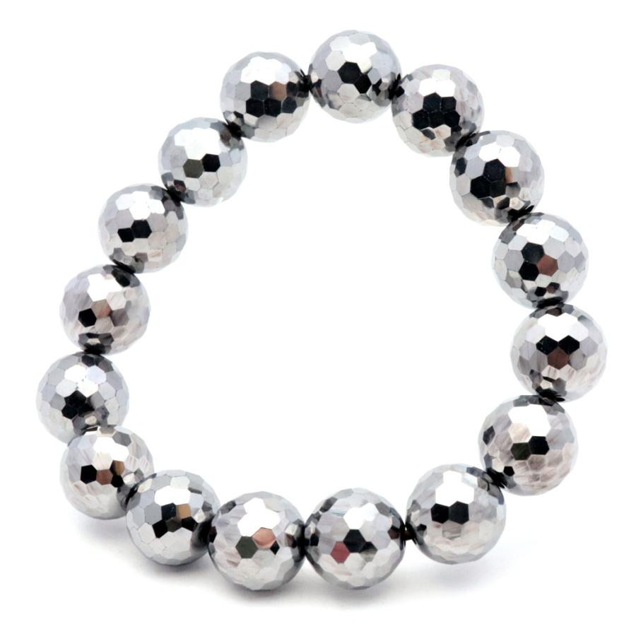 テラヘルツ鉱石 本物 ブレスレット 12mm ミラーカット 128面 健康 