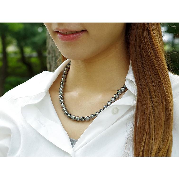 GOLD STONE テラヘルツ鉱石 ミラーカット ネックレス メンズ