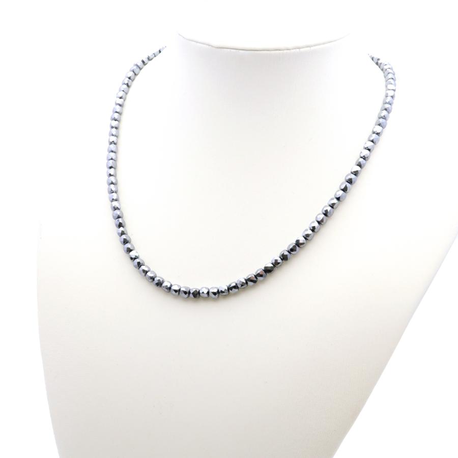 GOLD STONE テラヘルツ鉱石 本物 ネックレス 4mm スクエアカット